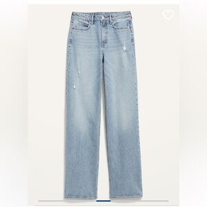 Women's extra high-rise wide leg ripped light wash jeans